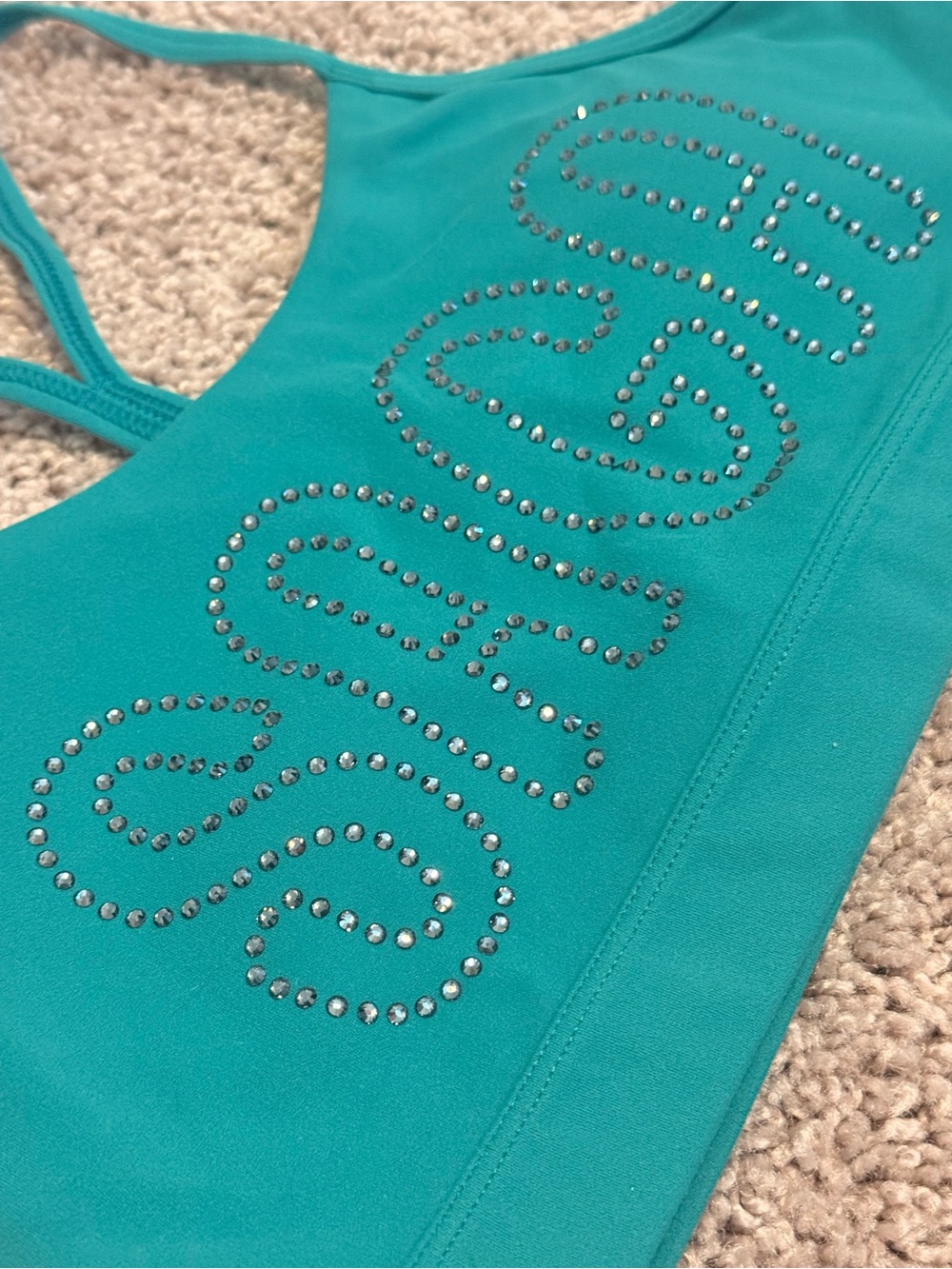 Top Gun “Saga” Rhinestone One-Piece Sports Bra